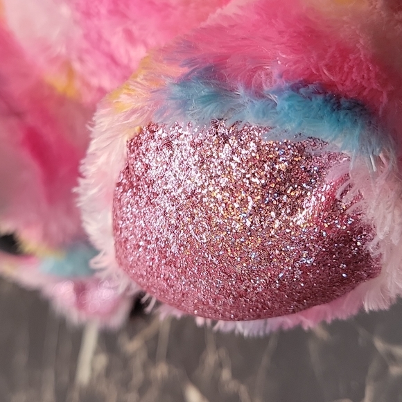 Ty franky plush tysilk pink cute glitter teddy bear 9inch tall stuffed buddy - Picture 3 of 7